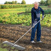 117 cm x 25 cm Heavy Duty Level Lawn Tool Lawn Leveling Rake-Silver