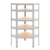 5 Tier Stainless Steel Shelving Unit Kitchen Metal Storage Shelf Garage Racking