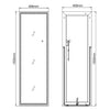 Full Length Mirror With LED Lights Touch Free Standing & Wall Mounted 150 x 40cm