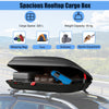Heavy Duty Car Roof Storage Box for Cars with Extra Keys & Belts-Black