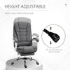 Office Chair Computer Swivel Task Recliner for Home w/ Footrest, Arm, Grey