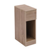 Slim Tall Bedside Table Cabinet with Drawer & Storage Space for Bedroom