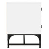 White Engineered Wood TV Cabinet with Glass Doors - Media Unit/Stand for R0O1