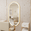 Glam Smart LED Bathroom Mirror Frontlit Anti-fog Vanity Mirror Sanding Gold Edge
