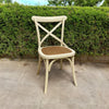 Cream Cross Back Dining Chair Set of 6 Comfortable & Stylish Wooden Home Cafe