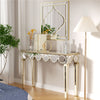 Attracting Rectangular Mirrored Console Table w/Lantern-shape Design for Hallway