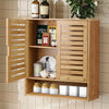 Bathroom Wall Cabinet Cupboard Kitchen Toilet Storage Unit w/ Double Door