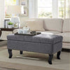 80cm Fabric Linen Padded Seat Stool Coffee Table Sofa Ottoman Footstool Bench