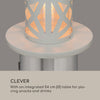 Gas Patio Heater Outdoor Heating 50 mBar 11.2 kW 360 ° View Portable Silver