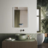 LED Bathroom Mirror with Bluetooth Shaver Socket Demister Dimmable Light 600x800