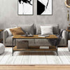 Coffee Table Smoked Oak 100x50x40 cm Engineered Wood HOT
