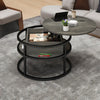Round Lift Top Coffee Table with Hidden Storage, Modern Design for Living Room