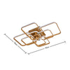 Square/Ring LED Ceiling Lamp Cool White Light Chandelier Fixture Bedroom Living