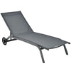 Garden Sun Lounger 6 Positions Adjustable Chaise Lounge Deck Sunbed