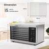Large Dehydrator Machine Stainless Steel Home Use Food Fruit Dryer w/Mesh Trays