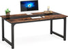 Tribesigns 63x31.5" Modern Computer Desk for Home Office, Rustic/Black.