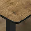Extendable Dining Table Rectangular Effect Tabletop with Steel Frame