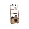 2 Door 4 Tier Shelves Tall Bookcase Ladder Shelf Bookshelf Storage Display Unit