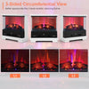 27"/68cm Electric 2000W Fireplace 3-Sided Fireplace Heater with 3-Level Flame