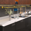 Extra Long Industrial Gold Pipe Clothing Rack Wall Ceiling Clothes Garment Rack