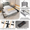3FT SINGLE BED UPHOLSTERED STORAGE BED FRAME WITH HEADBOARD, LAMP AND 4 DRAWERS