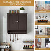 Space-saving Storage Organizer Hanging Bathroom Cabinet-Brown