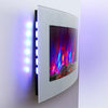 2025 TRUFLAME™ FLAME EFFECT LOG WHITE GLASS CURVED WALL MOUNTED ELECTRIC FIRE