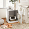 Indoor Pet House Enclosure Hidden Kitten Washroom-White