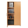 Storage Cabinet Shoe Cupboard Beech Wood Garage Tool Chest 2 Door Locking 140cm