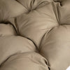 Folding Hanging Egg Chair with Cushion and Stand for Indoor Outdoor Khaki