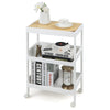3-Tier Utility Rolling Storage Cart Storage Organizer Cart w/Locking Wheels