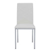 Round Glass Dining Table and 4 Faux Leather Chairs Set Home Kitchen Furniture