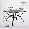 5 Piece Patio Dining Set Outdoor Chairs and Table with Umbrella Hole for Yard