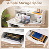 Compact Computer Workstation Home Office Desk with Open Shelf