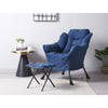 Fabric Lazy Chair with Footstool Relax Lounge Chair Accent Armchair Sofa Chair