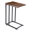 Metal Sofa End Table Side Tables Coffee Snack Table w/Wooden Top for Living Room