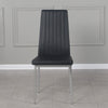 Set of 4/6 Diamond Dining Chairs Metal Legs High Back Seat Dining Room Furniture