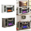 Living Room 150cm TV Stand with Electric Fireplace Set -3 Colour Fire/4 Cabinet