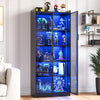 Display Cabinet with Acrylic Door, 5-Tier Curio Cabinet with Adjustable Shelf
