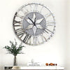 60cm Round Crushed Crystal Wall Clock Loose Diamond Crystal Mirror Silent Quartz