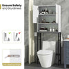 Over The Toilet Storage Cabinet Free Standing Toilet Rack w/ Doors White