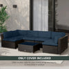 Cushion Covers Outdoor Rattan Sofa Set Replacement Polyester Cover Zip Fastening