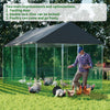 Large Tall Metal Chicken Coop Run Walk in Playpen Lockable Door Dog Kennel Cage