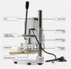 Embossing Machine,Hot Foil Stamping Machine Leather Stamp Emboss Press Tool 220V
