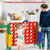 Giant 4 in a Row Game Jumbo Connect 4 Games w/42 Rings Basketball Hoop-Green
