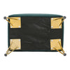 Velvet Footstool Ottomans with 4 Metal Legs Dressing Table Stool Bedroom Chairs