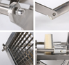 Potato Fry Cutter Manual Wall-mounted French Fries Slicer w/Blades Kitchen