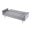 3 Seater Click Clack Sofa Bed Upholstered Fabric Recliner Settee Couch w/Pillows