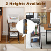 3-Tier Printer Cart with Storage Shelves & Locking Wheels-Brown