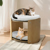 2-Level Cat House Pet Cat Bed Bunk Sleeping Snuggle Condo House Fluffy Cushion